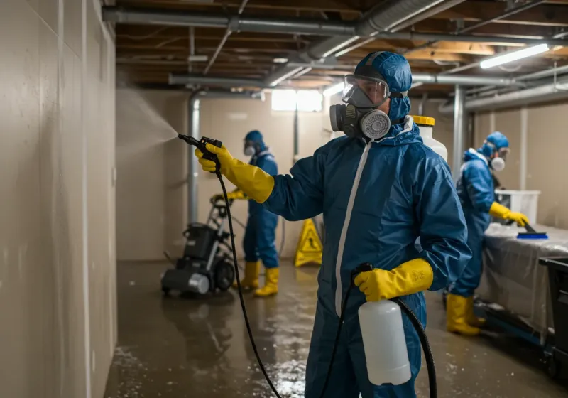 Basement Sanitization and Antimicrobial Treatment process in Rubidoux, CA